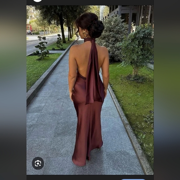 Zara Halter Midi Dress - Picture 2 of 9